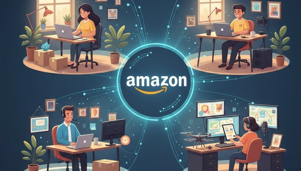 Amazon Work from Home: टॉप 5 घर बैठे कमाई वाली नौकरियां | 2026 की पूरी गाइड